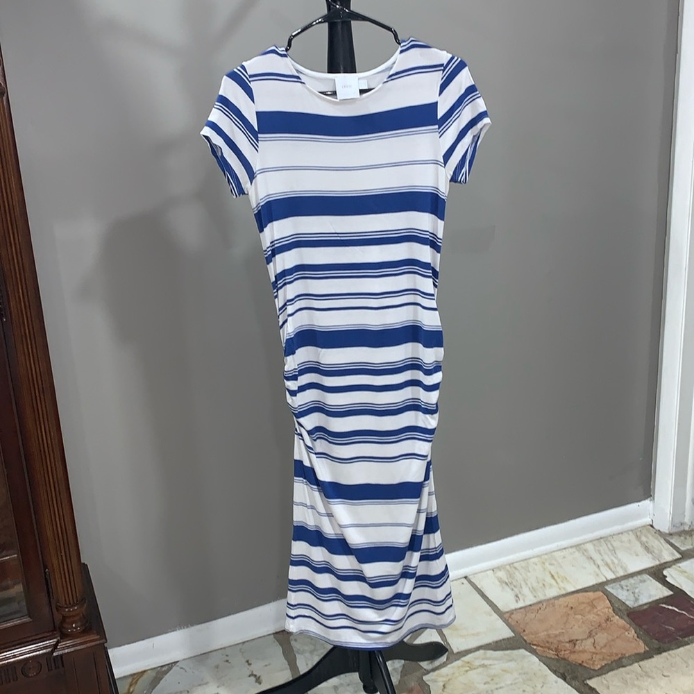 ASOS Maternity Blue and White Dress Short Sleeve Size 6